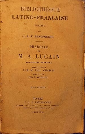 Imagen del vendedor de Pharsale. tome premier seul. a la venta por Librairie Et Ctera (et caetera) - Sophie Rosire