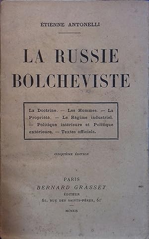 Seller image for La russie bolchviste. for sale by Librairie Et Ctera (et caetera) - Sophie Rosire