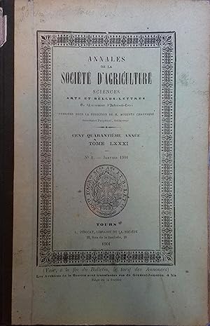 Annales de la société d'agriculture, sciences, arts et belles lettres du département d'Indre-et-L...