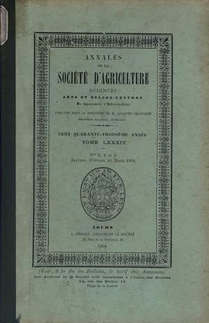 Annales de la société d'agriculture, sciences, arts et belles lettres du département d'Indre-et-L...