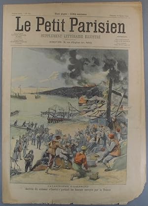 Image du vendeur pour Le Petit Parisien - Supplment littraire illustr N 784 : Catastrophe d'Aalesund : Arrive du croiseur "Cassini". Gravure  la une. Gravure en dernire page : Terrible explosion d'actylne  Rognonas. 14 fvrier 1904. mis en vente par Librairie Et Ctera (et caetera) - Sophie Rosire