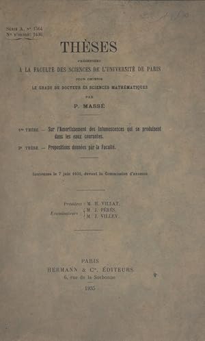 Sur l'amortissement des intumescences qui se produisent dans les eaux courantes.