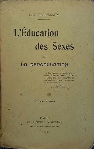 Seller image for L'ducation des sexes et la repopulation. for sale by Librairie Et Ctera (et caetera) - Sophie Rosire