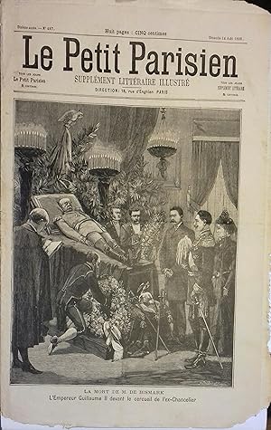Le Petit Parisien - Supplément littéraire illustré N° 497 : La mort de M. de Bismark - L'empereur...