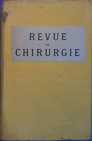 Revue de chirurgie. tome 60. 1921-1922.