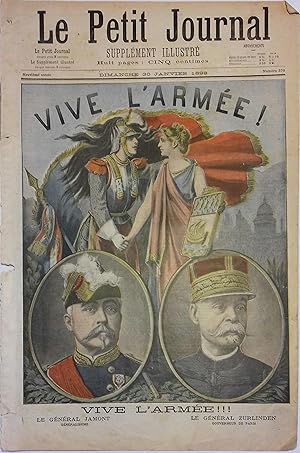Le Petit journal - Supplément illustré N° 376 : Vive l'armée : Le Général Jamont, le Général Zurl...