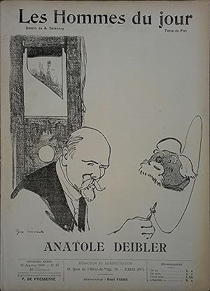 Les Hommes du jour N° 53 : Anatole Deibler. Portrait en couverture par Delannoy. 23 janvier 1909.