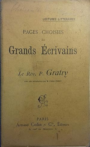 Imagen del vendedor de Pages choisies de Gratry. a la venta por Librairie Et Ctera (et caetera) - Sophie Rosire