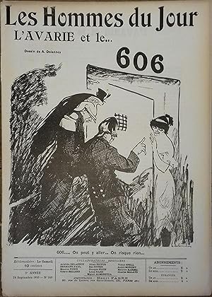 Les Hommes du jour N° 140 : L'avarie et le 606. Portrait en couverture par Delannoy. 24 septembre...