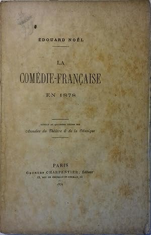 Seller image for La comdie-franaise en 1878. for sale by Librairie Et Ctera (et caetera) - Sophie Rosire