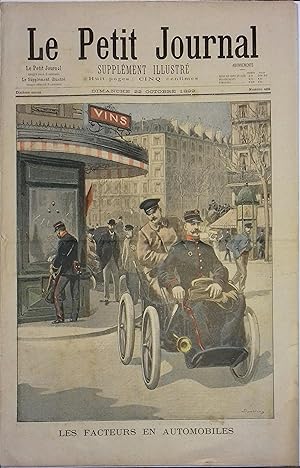 Le Petit journal - Supplément illustré N° 466 : Les facteurs en automobile. (Gravure en première ...