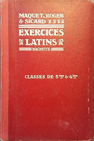 Bild des Verkufers fr Exercices latins. Classes de 5e (cinquime) et 4e (quatrime). Vers 1930. zum Verkauf von Librairie Et Ctera (et caetera) - Sophie Rosire