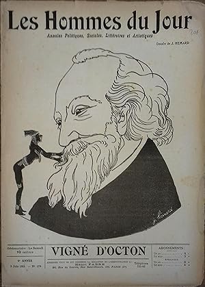 Les Hommes du jour N° 176 : Vigné d'Octon. Portrait en couverture par Joseph Hemard. 3 juin 1911.