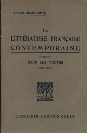 Seller image for La littrature franaise contemporaine tudie dans les textes. (1850-1925). for sale by Librairie Et Ctera (et caetera) - Sophie Rosire