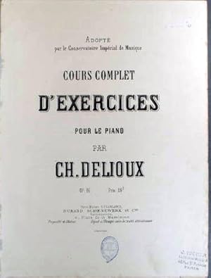 Cours complet d'exercices pour le piano adopté par le conservatoire Impérial de musique.