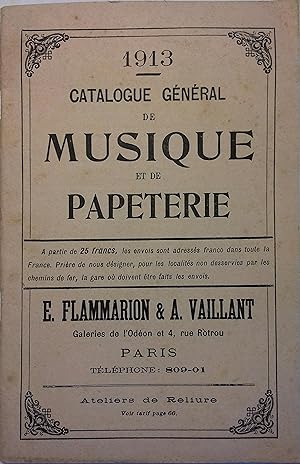 Catalogue général de musique et de papeterie.
