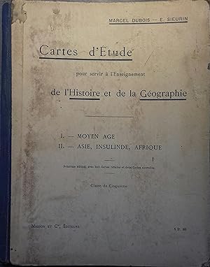 Cours de géographie. Classe de cinquième : Moyen-âge. Asie - Insulinde - Afrique.