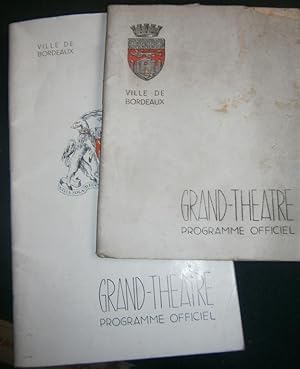 Seller image for 6 programmes officiels du Grand Thtre de Bordeaux entre 1953 et 1958. 1953-1958. for sale by Librairie Et Ctera (et caetera) - Sophie Rosire