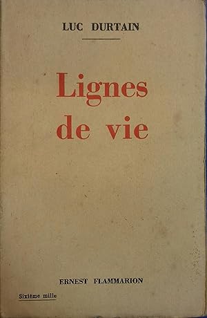 Bild des Verkufers fr Lignes de vie. zum Verkauf von Librairie Et Ctera (et caetera) - Sophie Rosire