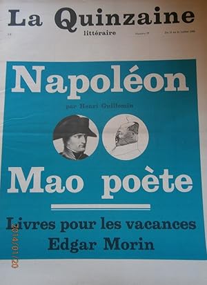 Image du vendeur pour La Quinzaine Littraire N 77. Juillet 1969. mis en vente par Librairie Et Ctera (et caetera) - Sophie Rosire