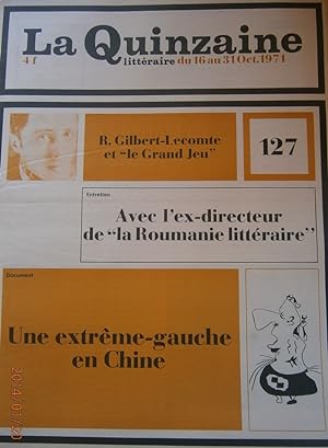 Imagen del vendedor de La Quinzaine Littraire N 127. Octobre 1971. a la venta por Librairie Et Ctera (et caetera) - Sophie Rosire