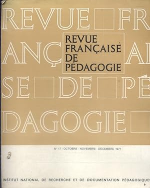 Revue française de pédagogie N° 17.