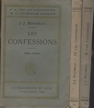 Les confessions. En 3 volumes. Vers 1930.