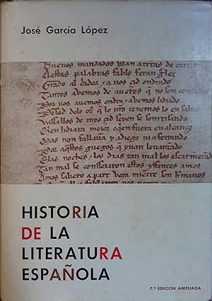 Seller image for Historia de la literatura espaola. for sale by Librairie Et Ctera (et caetera) - Sophie Rosire