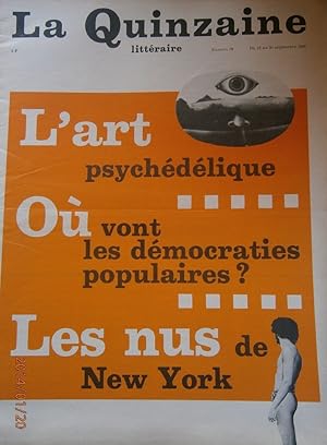 Imagen del vendedor de La Quinzaine Littraire N 79. Septembre 1969. a la venta por Librairie Et Ctera (et caetera) - Sophie Rosire