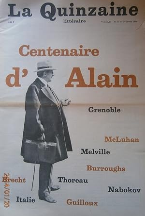 Image du vendeur pour La Quinzaine Littraire N 45. Fvrier 1968. mis en vente par Librairie Et Ctera (et caetera) - Sophie Rosire