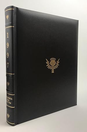 1997 Britannica Book of the Year, Brown Padded Leather