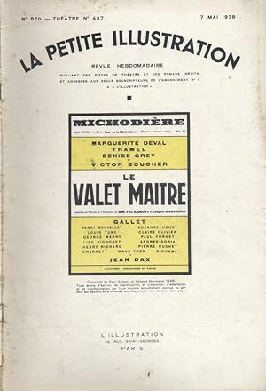 Seller image for La Petite illustration thtrale N 437 : Le valet matre, comdie de Paul Armont et Lopold Marchand. 7 mai 1938. for sale by Librairie Et Ctera (et caetera) - Sophie Rosire