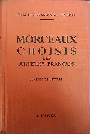 Seller image for Morceaux choisis des auteurs franais. Classes de lettres. for sale by Librairie Et Ctera (et caetera) - Sophie Rosire