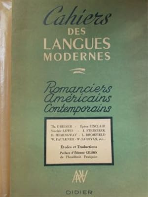 Cahiers des langues modernes I : Romanciers américains contemporains.