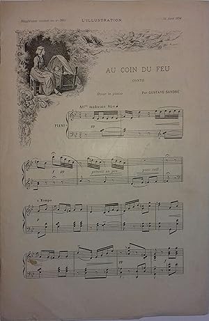 1 : Au coin du feu. Par Gustave Sandré. Pour piano. 2 : Chanson de matelot. Piano et chant, recue...