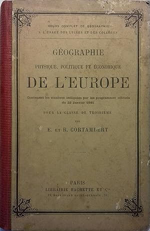 Imagen del vendedor de Gographie physique et politique et conomique de la France. Programmes de 1885 pour la classe de troisime. a la venta por Librairie Et Ctera (et caetera) - Sophie Rosire