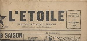 Journal de l'Etoile. Gazette du foyer des provinces de l'Ouest. Août septembre à décembre 1938, f...