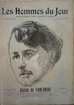 Les Hommes du jour N° 330 : Gaston de Pawlowski. Portrait en couverture par G. Raieter. 16 mai 1914.