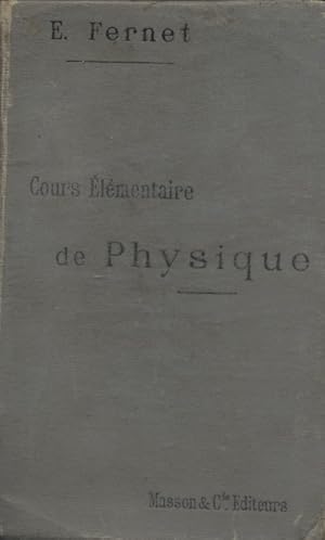 Seller image for Cours lmentaire de physique. for sale by Librairie Et Ctera (et caetera) - Sophie Rosire