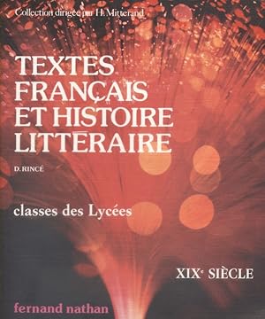 Imagen del vendedor de Textes franais et histoire littraire. XIX e sicle. a la venta por Librairie Et Ctera (et caetera) - Sophie Rosire