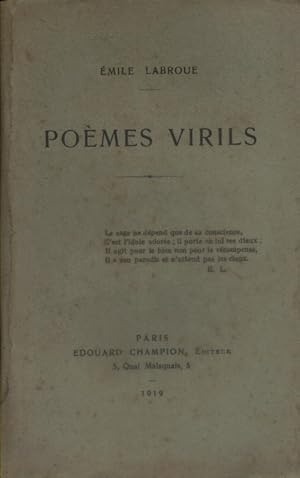 Image du vendeur pour Pomes virils. mis en vente par Librairie Et Ctera (et caetera) - Sophie Rosire
