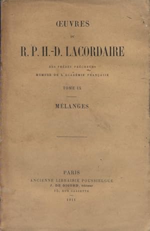 Imagen del vendedor de Mlanges. Tome IX seul. a la venta por Librairie Et Ctera (et caetera) - Sophie Rosire