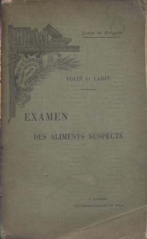 Examen des aliments suspects. Vers 1900.