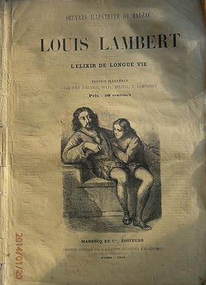 Image du vendeur pour Louis Lambert - L'lixir de longue vie. mis en vente par Librairie Et Ctera (et caetera) - Sophie Rosire