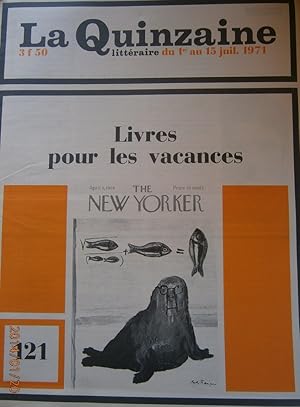 Imagen del vendedor de La Quinzaine Littraire N 121. Juillet 1971. a la venta por Librairie Et Ctera (et caetera) - Sophie Rosire