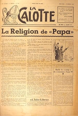 La Calotte. Mensuel. N° 60 (4e série). Directeur, rédacteur, imprimeur :André Lorulot. Mai 1960.