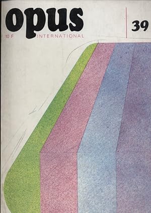 Opus International N° 39. Décembre 1972.