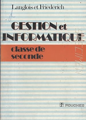 Imagen del vendedor de Gestion et informatique. Classe de seconde. Vers 1980. a la venta por Librairie Et Ctera (et caetera) - Sophie Rosire