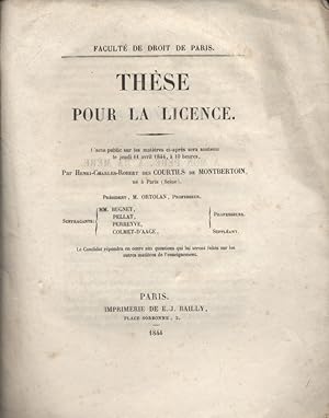 Thèse pour la licence. Droit français. Du transport des créances et autres droits incorporels (17...