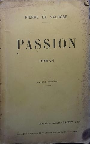 Seller image for Passion. Roman. for sale by Librairie Et Ctera (et caetera) - Sophie Rosire